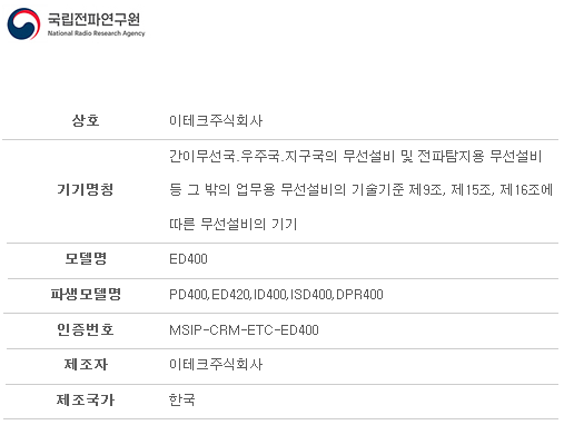 PD - 400plus 【 이테크 】 dPMR, E-TECH PD400plus 